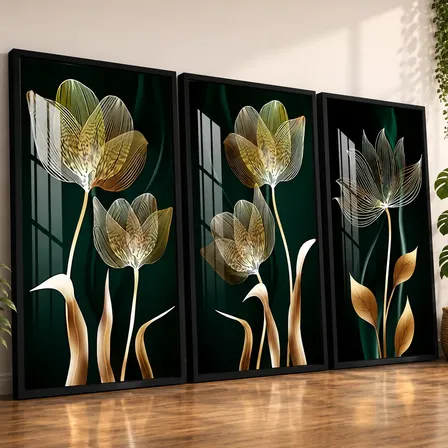 Quadro flor abstrata em luz para quarto moderno